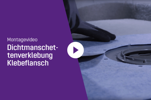 Film przedstawiający klejenie mankietu uszczelniającego z kołnierzem do przyklejenia hydroizolacji
