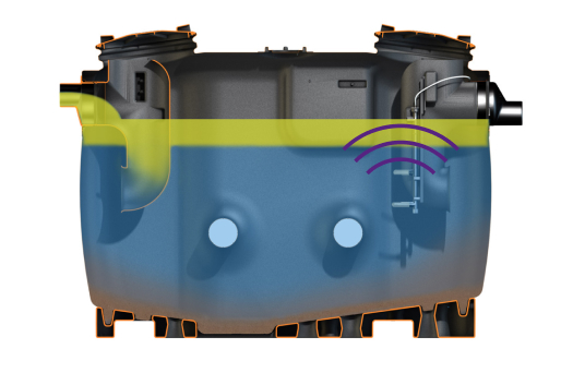 Zasada działania miernika grubości warstwy tłuszczu SonicControl w separatorze tłuszczu Zasada działania miernika grubości warstwy tłuszczu SonicControl w separatorze tłuszczu