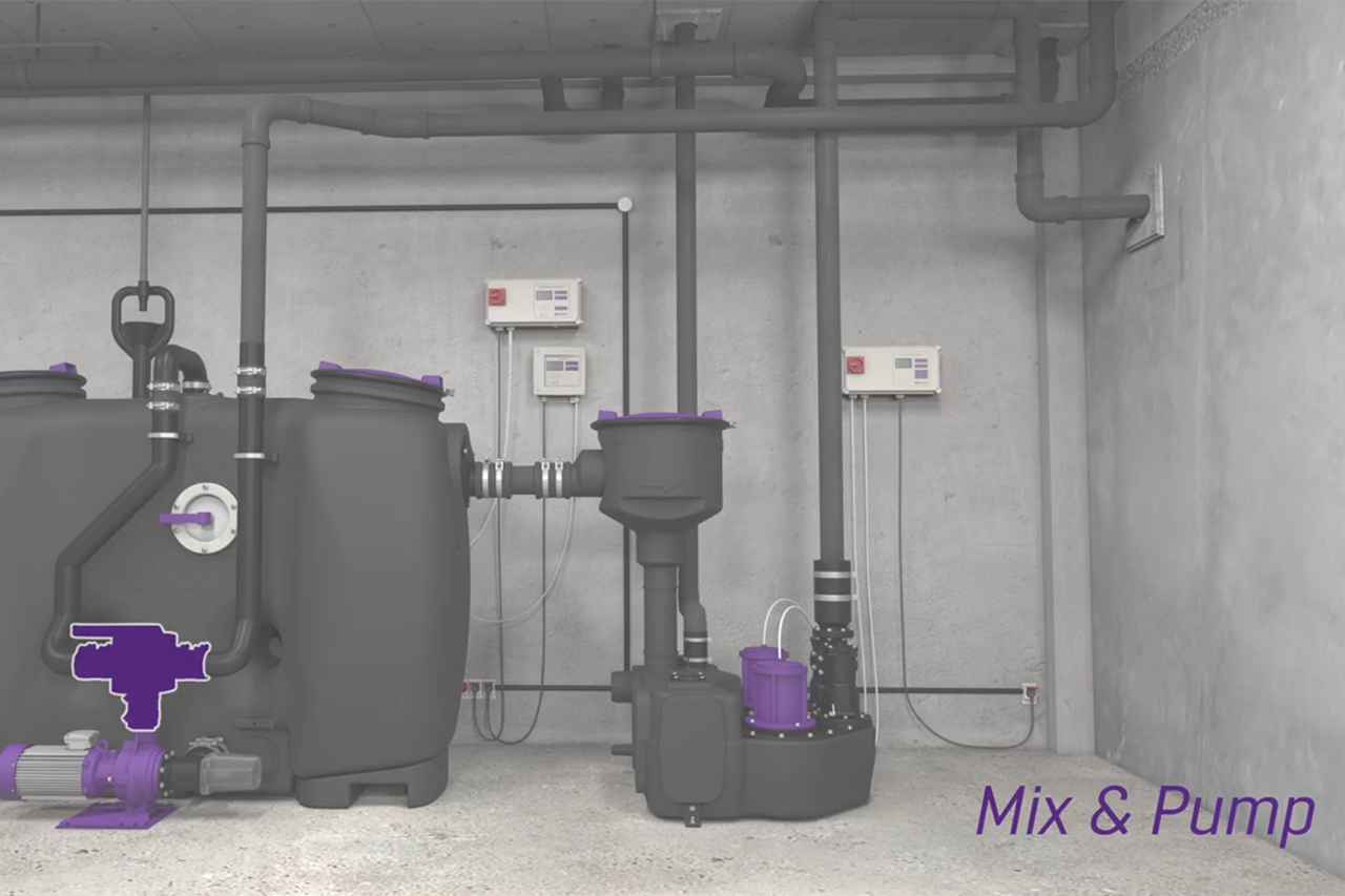Opróżnianie wersji EasyClean free Auto Mix & Pump