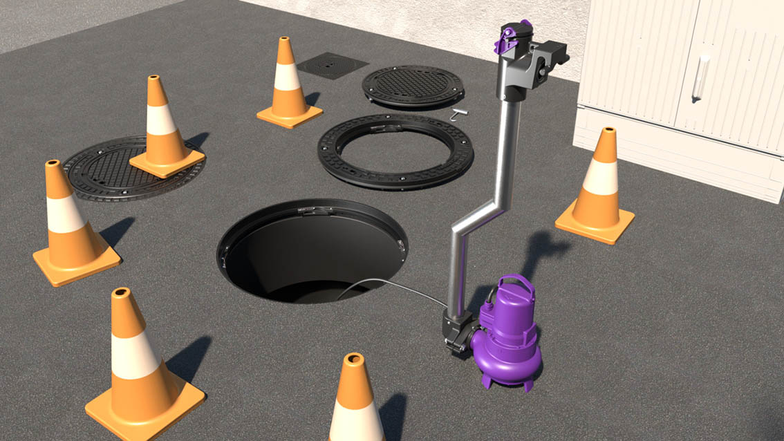 Łatwy dostęp serwisowy do pompy dzięki rozszerzanemu otworowi 