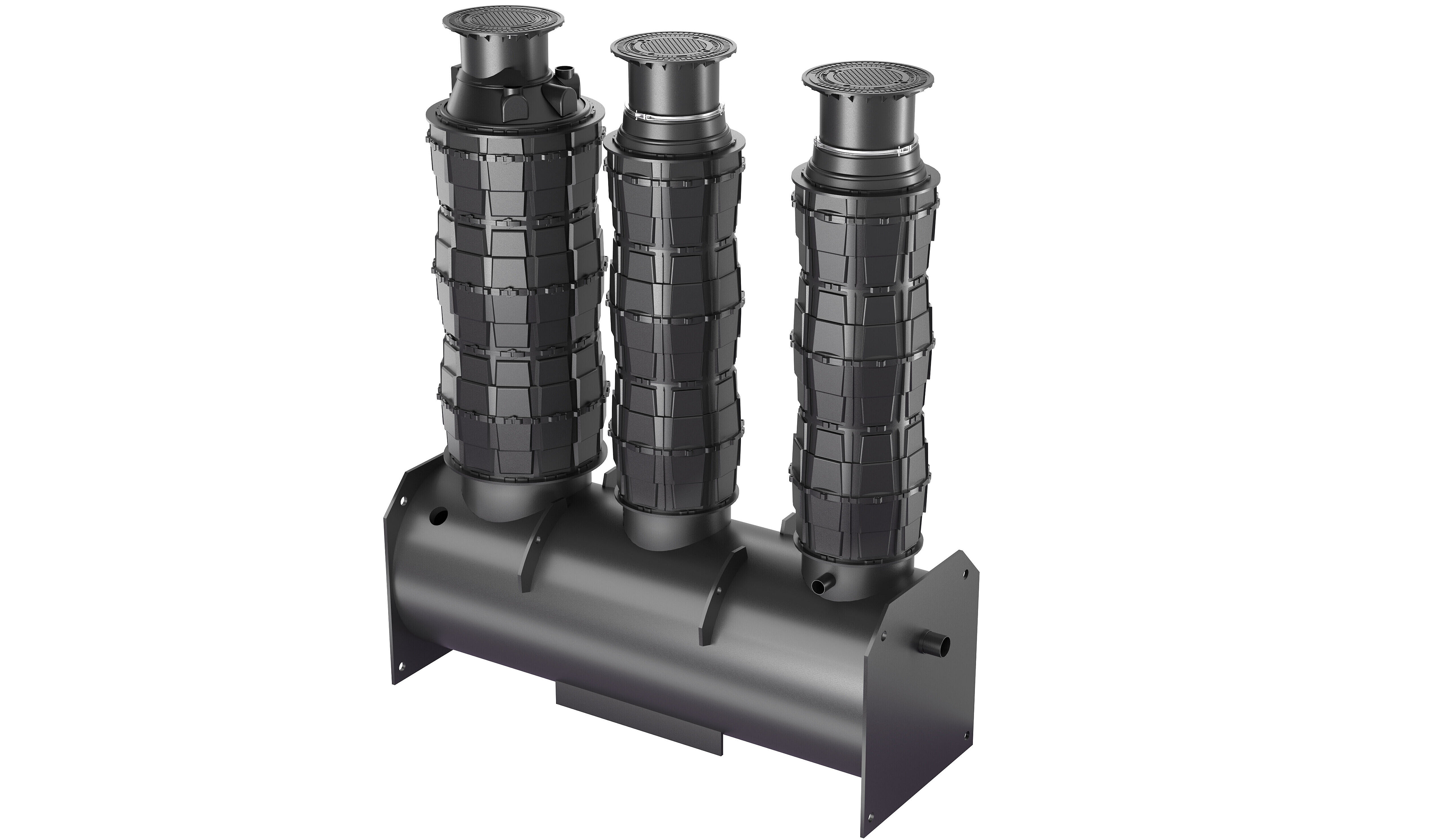 Separator tłuszczu w studzience z rurą spiralną do głębokiego montażu w ziemi Separator tłuszczu w studzience z rurą spiralną do głębokiego montażu w ziemi