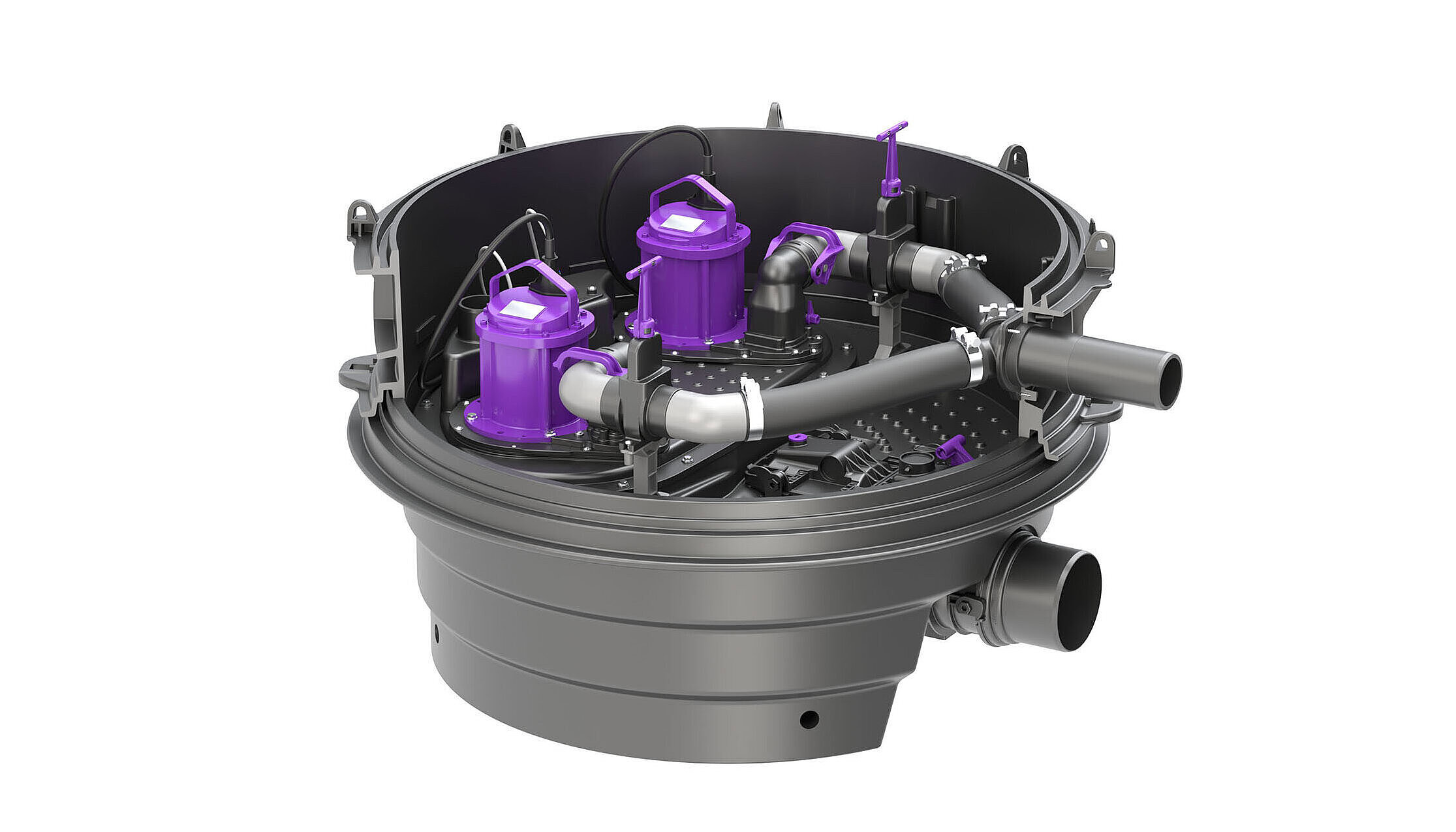 Przepompownia hybrydowa Ecolift XL, ustawienie suche