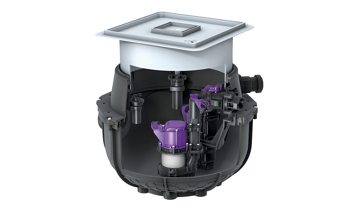 Przepompownia wewnętrzna Aqualift S Compact Duo Tronic